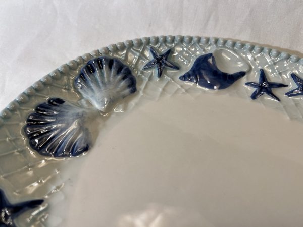 Große Schale blaue Muscheln