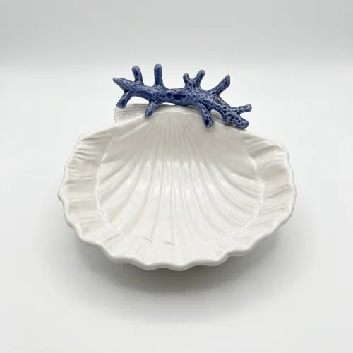Muschelschälchen blaue Koralle