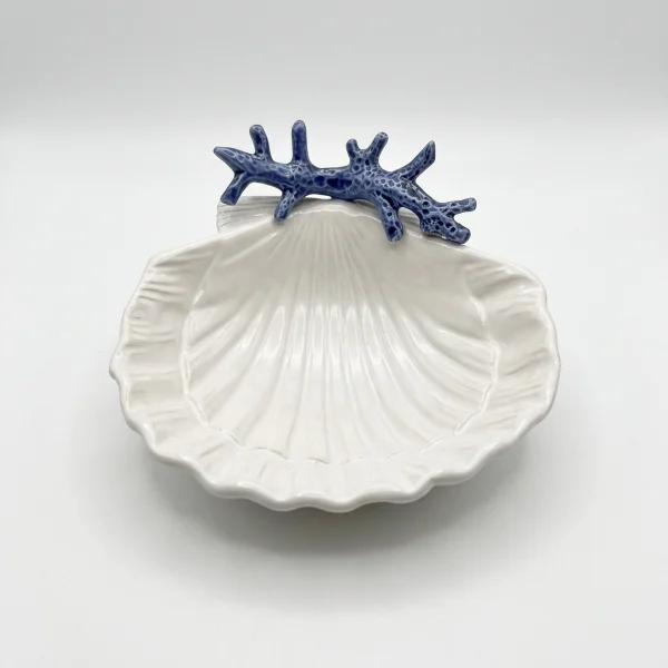 Muschelschälchen blaue Koralle