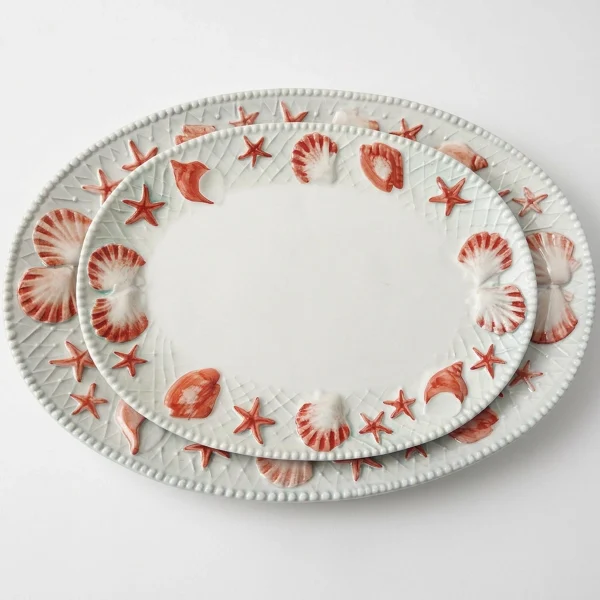 Kleine Platte rote Muscheln