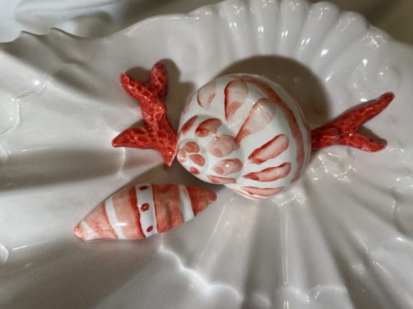 Muschelteller rote Koralle