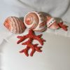 Große ovale Servierplatte rote Koralle