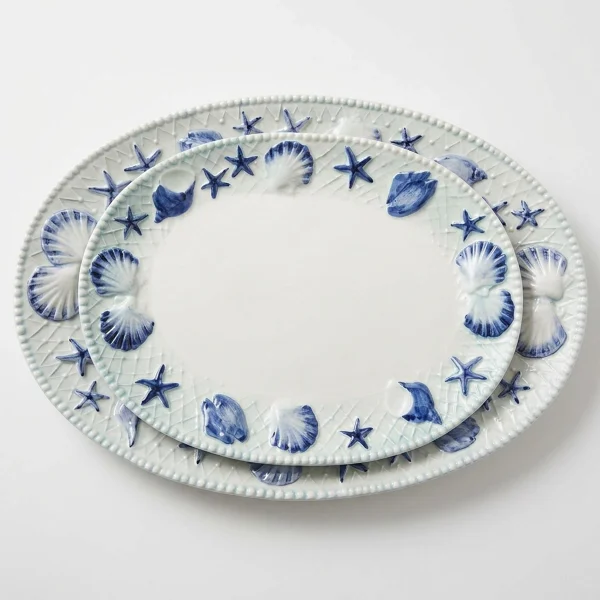 Kleine Schale blaue Muscheln