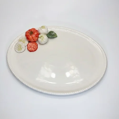 Große ovale Platte Mozzarella