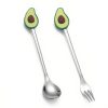 Besteckset Gabel Löffel Avocado
