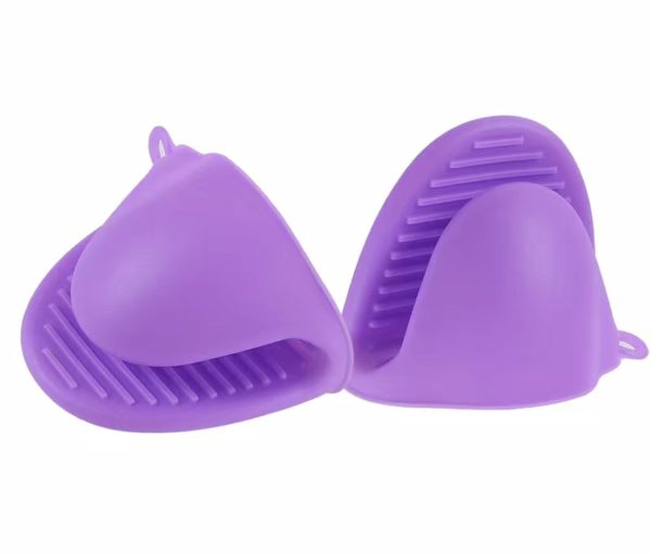 Silikon-Ofenhandschuhe 2 Stück Lila