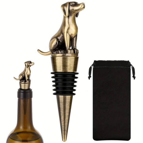 Flaschenverschluss Hund – Weinkorken Gold