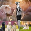 Flaschenverschluss Hund - Weinkorken Silber