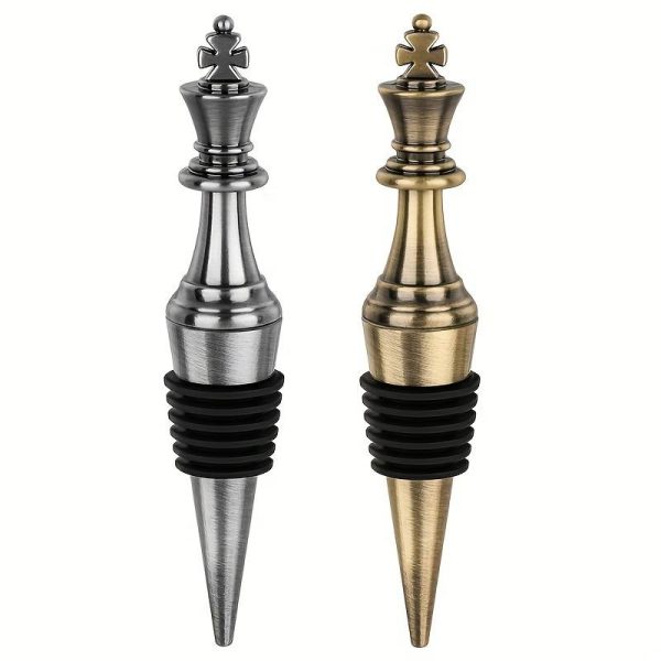 Schachfigur Flaschenverschluss - Weinkorken Silber