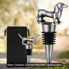 Dackel-Flaschenstopper – Weinkorken Silber