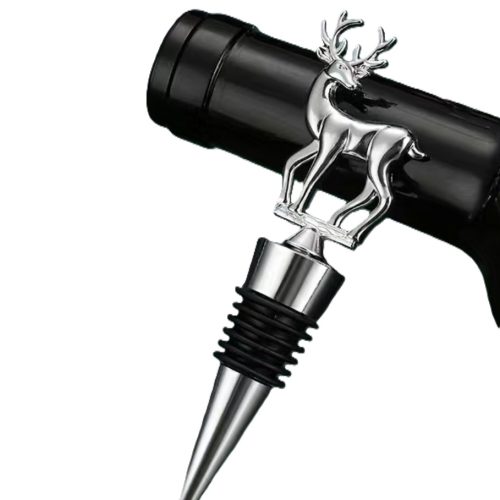 Hirsch-Flaschenstopper – Weinkorken Silber