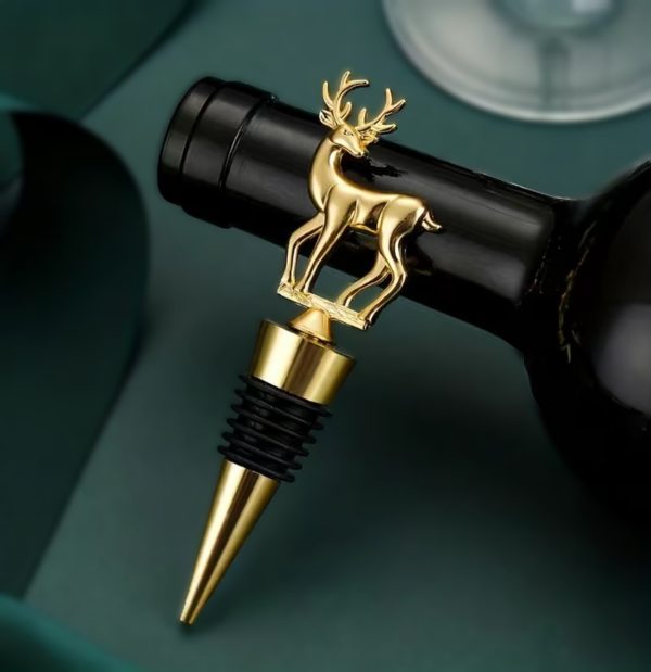 Hirsch-Flaschenstopper – Weinkorken Silber