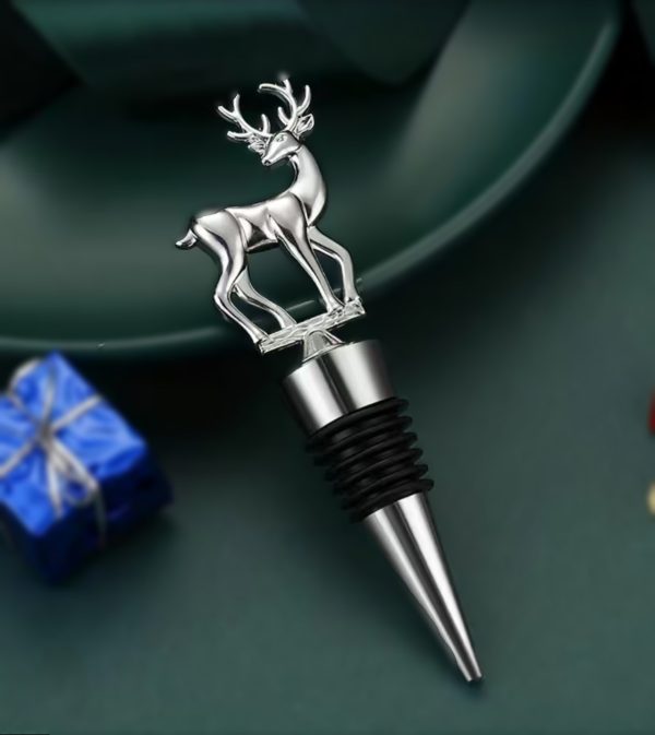 Hirsch-Flaschenstopper – Weinkorken Silber
