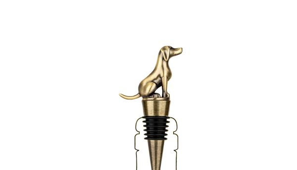 Flaschenverschluss Hund – Weinkorken Gold