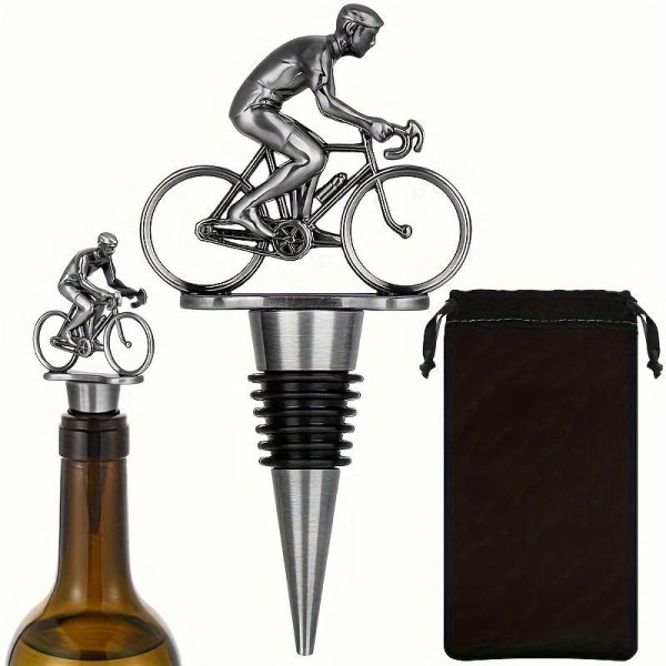 Flaschenverschluss Fahrrad – Weinkorken Silber