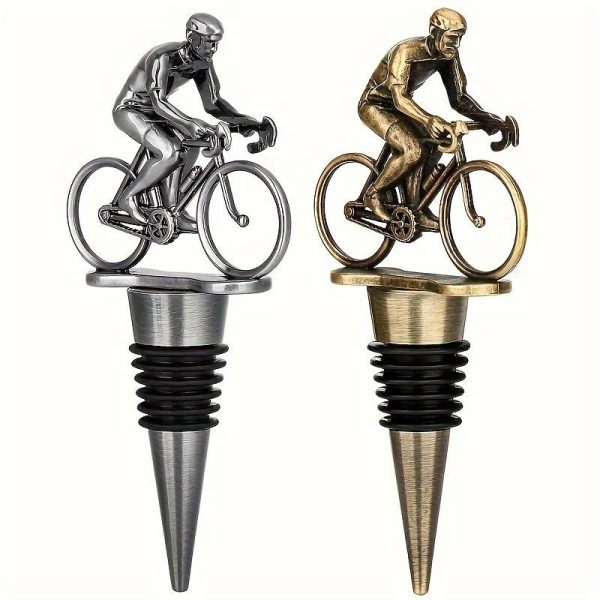 Flaschenverschluss Fahrrad – Weinkorken Silber