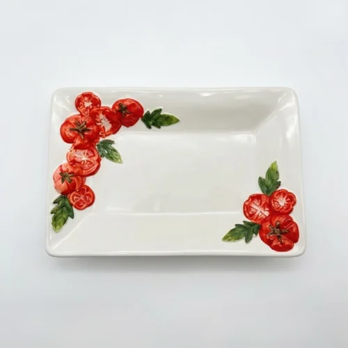 Quadratischer Teller Tomate