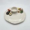 Runder Teller mit Schälchen Meer