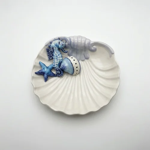 Mittlerer Muschelteller Seepferdchen