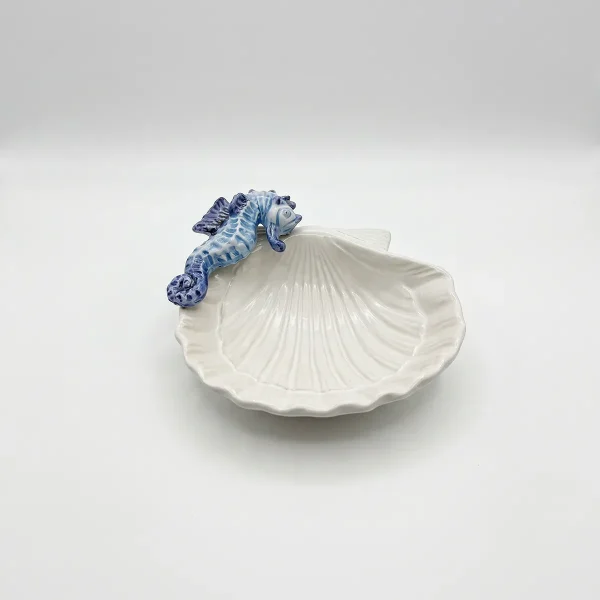 Italienisches-Seepferdchen-Geschirr-Keramik-Bella-Ceramics_IMG_E0870 Kopie 3 Muschelschälchen Seepferdchen