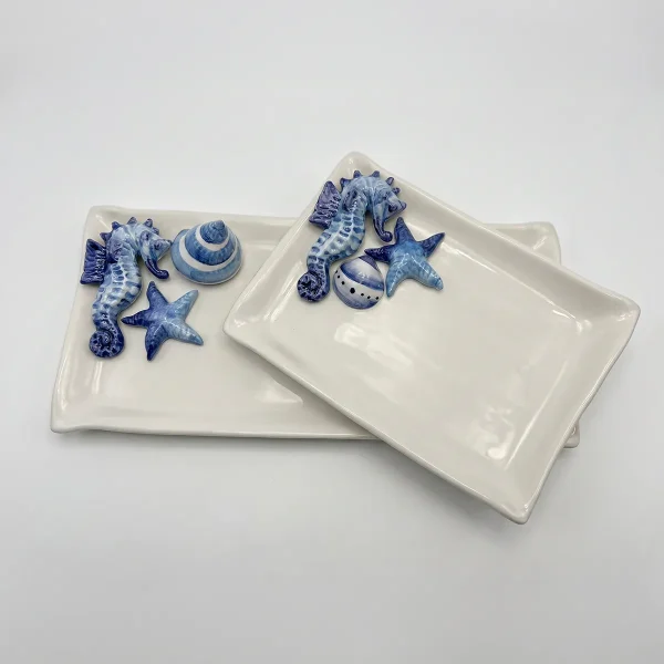 Italienisches-Seepferdchen-Geschirr-Keramik-Bella-Ceramics_IMG_E1005 Kopie 3 Mittlerer Servierteller Seepferdchen