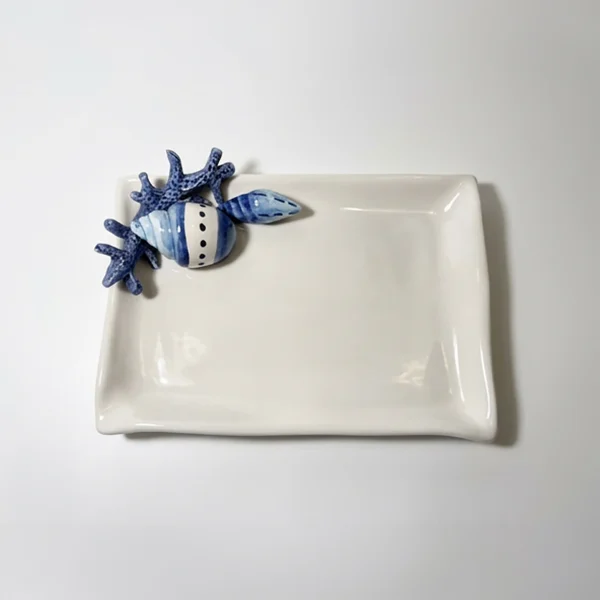 Kleiner Servierteller blaue Koralle