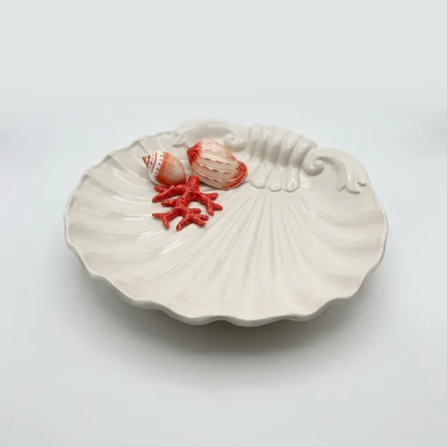 Muschelteller rote Koralle