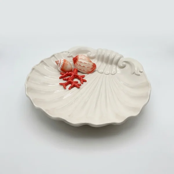 Muschelteller rote Koralle