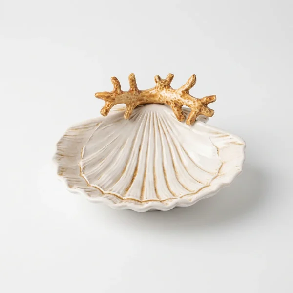 Muschelschälchen Beige Koralle