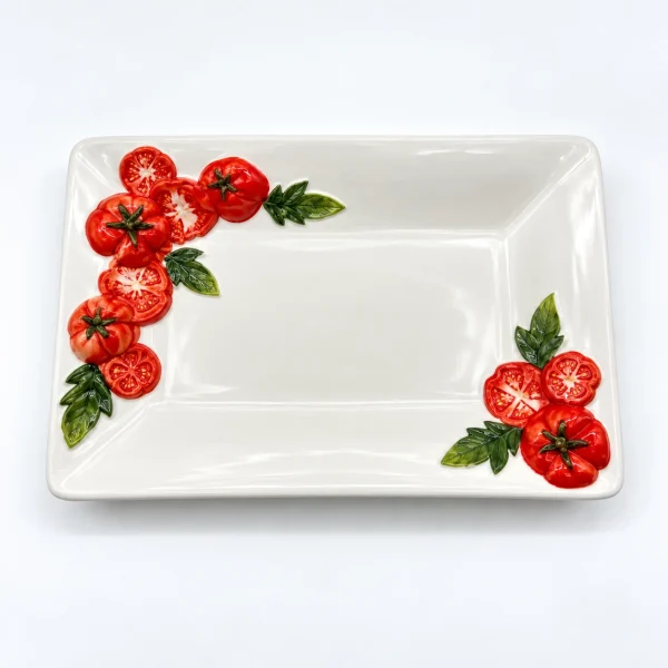Quadratischer Teller Tomate