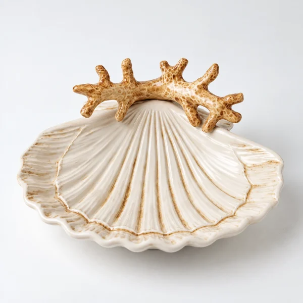 Muschelschälchen Beige Koralle