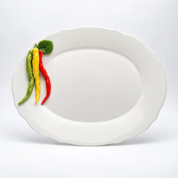 Große ovale Schale Peperoni