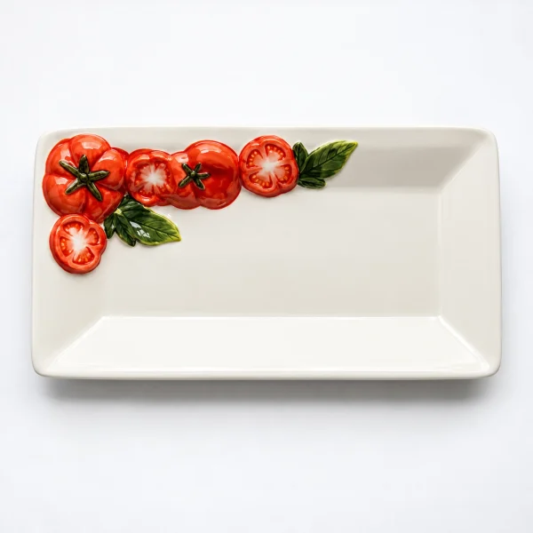 Quadratischer Teller klein Tomate