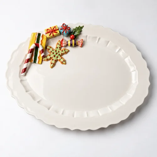 Große ovale Schale Süßigkeiten