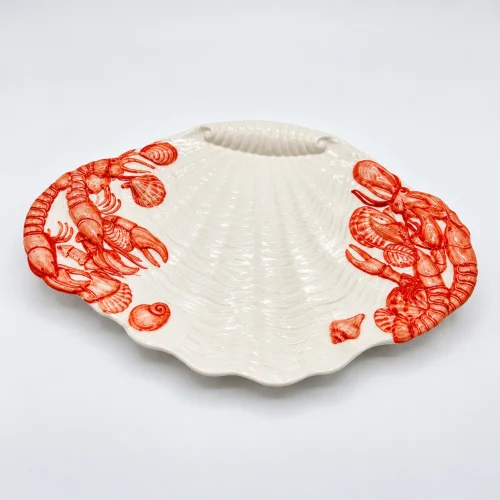 Mittlere ovale Schale Scampi
