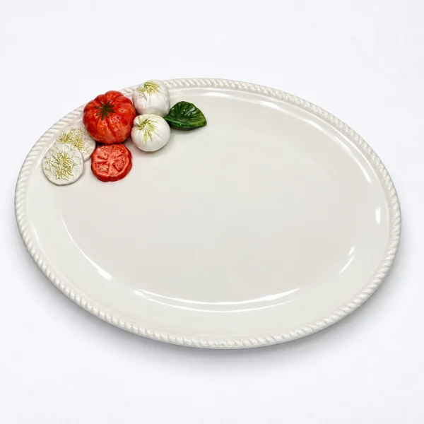 Große ovale Platte Mozzarella